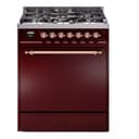 Nostalgie II 30 UP30QNMPBUP Freestanding Dual Fuel Range with 5 Sealed Burners Single Oven with Solid Door with Copper knobs view 1