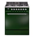 Nostalgie II 30 UP30QNMPEGC Freestanding Dual Fuel Range with 5 Sealed Burners Single Oven with Solid Door with Chrome knobs view 1