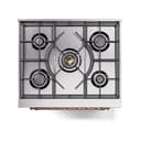 Nostalgie II 30 UP30QNMPMGP Freestanding Dual Fuel Range with 5 Sealed Burners Single Oven with Solid Door with Copper knobs view 4
