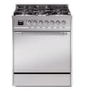 Nostalgie II 30 UP30QNMPSSC Freestanding Dual Fuel Range with 5 Sealed Burners Single Oven with Solid Door with Chrome knobs view 1