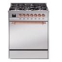 Nostalgie II 30 UP30QNMPSSP Freestanding Dual Fuel Range with 5 Sealed Burners Single Oven with Solid Door with Copper knobs view 1