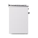 Nostalgie II 30 UP30QNMPWHB Freestanding Dual Fuel Range with 5 Sealed Burners Single Oven with Solid Door with Bronze knobs view 5
