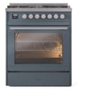 Professional Plus II 30 UP30WMPBG Freestanding Dual Fuel Range with 5 Sealed Burners Single Oven with Triple Glass Door with Stainless Steel knobs view 2