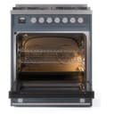 Professional Plus II 30 UP30WMPBG Freestanding Dual Fuel Range with 5 Sealed Burners Single Oven with Triple Glass Door with Stainless Steel knobs view 3