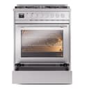Professional Plus II 30 UP30WMPSS Freestanding Dual Fuel Range with 5 Sealed Burners Single Oven with Triple Glass Door view 4