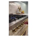 Nostalgie II 36 UP36FNMPAWB Freestanding Dual Fuel Range with 6 Sealed Burners with Griddle Single Oven with Triple Glass Door with Bronze knobs view 7