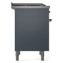 Nostalgie II 36 UP36FNMPBGB Freestanding Dual Fuel Range with 6 Sealed Burners with Griddle Single Oven with Triple Glass Door with Bronze knobs view 8