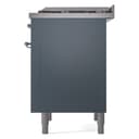 Nostalgie II 36 UP36FNMPBGC Freestanding Dual Fuel Range with 6 Sealed Burners with Griddle Single Oven with Triple Glass Door with Chrome knobs view 9