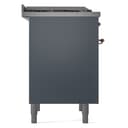 Nostalgie II 36 UP36FNMPBGP Freestanding Dual Fuel Range with 6 Sealed Burners with Griddle Single Oven with Triple Glass Door with Copper knobs view 8