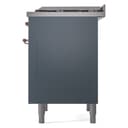 Nostalgie II 36 UP36FNMPBGP Freestanding Dual Fuel Range with 6 Sealed Burners with Griddle Single Oven with Triple Glass Door with Copper knobs view 9