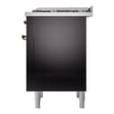 Nostalgie II 36 UP36FNMPBKB Freestanding Dual Fuel Range with 6 Sealed Burners with Griddle Single Oven with Triple Glass Door with Bronze knobs view 9
