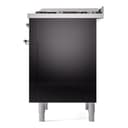 Nostalgie II 36 UP36FNMPBKC Freestanding Dual Fuel Range with 6 Sealed Burners with Griddle Single Oven with Triple Glass Door with Chrome knobs view 9