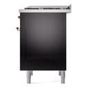 Nostalgie II 36 UP36FNMPBKG Freestanding Dual Fuel Range with 6 Sealed Burners with Griddle Single Oven with Triple Glass Door with Brass knobs view 9