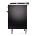 Nostalgie II 36 UP36FNMPBKP Freestanding Dual Fuel Range with 6 Sealed Burners with Griddle Single Oven with Triple Glass Door with Copper knobs view 9