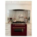 Nostalgie II 36 UP36FNMPBUG Freestanding Dual Fuel Range with 6 Sealed Burners with Griddle Single Oven with Triple Glass Door with Brass knobs view 3
