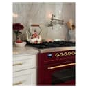 Nostalgie II 36 UP36FNMPBUG Freestanding Dual Fuel Range with 6 Sealed Burners with Griddle Single Oven with Triple Glass Door with Brass knobs view 7