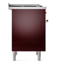 Nostalgie II 36 UP36FNMPBUG Freestanding Dual Fuel Range with 6 Sealed Burners with Griddle Single Oven with Triple Glass Door with Brass knobs view 13