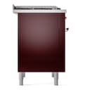 Nostalgie II 36 UP36FNMPBUP Freestanding Dual Fuel Range with 6 Sealed Burners with Griddle Single Oven with Triple Glass Door with Copper knobs view 8