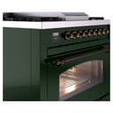 Nostalgie II 36 UP36FNMPEGB Freestanding Dual Fuel Range with 6 Sealed Burners with Griddle Single Oven with Triple Glass Door with Bronze knobs view 6