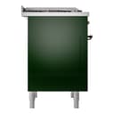 Nostalgie II 36 UP36FNMPEGB Freestanding Dual Fuel Range with 6 Sealed Burners with Griddle Single Oven with Triple Glass Door with Bronze knobs view 8