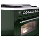 Nostalgie II 36 UP36FNMPEGC Freestanding Dual Fuel Range with 6 Sealed Burners with Griddle Single Oven with Triple Glass Door with Chrome knobs view 6