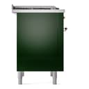 Nostalgie II 36 UP36FNMPEGG Freestanding Dual Fuel Range with 6 Sealed Burners with Griddle Single Oven with Triple Glass Door with Brass knobs view 8