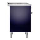 Nostalgie II 36 UP36FNMPMBB Freestanding Dual Fuel Range with 6 Sealed Burners with Griddle Single Oven with Triple Glass Door with Bronze knobs view 8