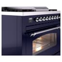Nostalgie II 36 UP36FNMPMBC Freestanding Dual Fuel Range with 6 Sealed Burners with Griddle Single Oven with Triple Glass Door with Chrome knobs view 6