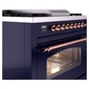 Nostalgie II 36 UP36FNMPMBP Freestanding Dual Fuel Range with 6 Sealed Burners with Griddle Single Oven with Triple Glass Door with Copper knobs view 6