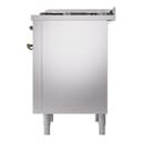 Nostalgie II 36 UP36FNMPSSB Freestanding Dual Fuel Range with 6 Sealed Burners with Griddle Single Oven with Triple Glass Door with Bronze knobs view 9