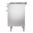 Nostalgie II Series 36 inch Freestanding Dual Fuel Range with Liquid Propane, 6 Sealed Burners, 3.5 cu. ft. Total Oven Capacity, Griddle, Convection Oven, Continuous Grates, Storage Drawer, with Brass Trim view 9