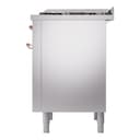 Nostalgie II 36 UP36FNMPSSP Freestanding Dual Fuel Range with 6 Sealed Burners with Griddle Single Oven with Triple Glass Door with Copper knobs view 9