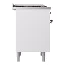 Nostalgie II 36 UP36FNMPWHB Freestanding Dual Fuel Range with 6 Sealed Burners with Griddle Single Oven with Triple Glass Door with Bronze knobs view 8