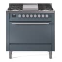 Professional Plus II 36 UP36FQMPBG Freestanding Dual Fuel Range with 6 Sealed Burners with Griddle Single Oven with Solid Door with Stainless Steel knobs view 1