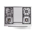 Professional Plus II 36 UP36FQMPBG Freestanding Dual Fuel Range with 6 Sealed Burners with Griddle Single Oven with Solid Door with Stainless Steel knobs view 3