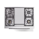 Professional Plus II 36 UP36FQMPMG Freestanding Dual Fuel Range with 6 Sealed Burners with Griddle Single Oven with Solid Door with Stainless Steel knobs view 3