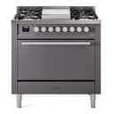 Professional Plus II 36 UP36FQMPMG Freestanding Dual Fuel Range with 6 Sealed Burners with Griddle Single Oven with Solid Door with Stainless Steel knobs view 1