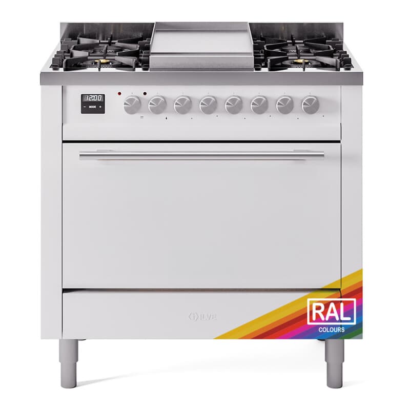 Professional Plus II 36 UP36FQMPRA Freestanding Dual Fuel Range with 6 Sealed Burners with Griddle Single Oven with Solid Door with Stainless Steel knobs