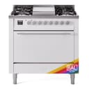 Professional Plus II 36 UP36FQMPRA Freestanding Dual Fuel Range with 6 Sealed Burners with Griddle Single Oven with Solid Door with Stainless Steel knobs view 1