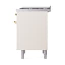 Nostalgie II 36 UP36FQNMPAWG Freestanding Dual Fuel Range with 6 Sealed Burners with Griddle Single Oven with Solid Door with Brass knobs view 5