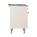 Nostalgie II 36 UP36FQNMPAWP Freestanding Dual Fuel Range with 6 Sealed Burners with Griddle Single Oven with Solid Door with Copper knobs view 4