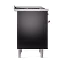 Nostalgie II 36 UP36FQNMPBKP Freestanding Dual Fuel Range with 6 Sealed Burners with Griddle Single Oven with Solid Door with Copper knobs view 4