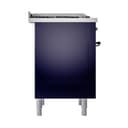 Nostalgie II 36 UP36FQNMPMBB Freestanding Dual Fuel Range with 6 Sealed Burners with Griddle Single Oven with Solid Door with Bronze knobs view 4
