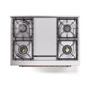 Nostalgie II 36 UP36FQNMPMBP Freestanding Dual Fuel Range with 6 Sealed Burners with Griddle Single Oven with Solid Door with Copper knobs view 3