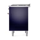 Nostalgie II 36 UP36FQNMPMBP Freestanding Dual Fuel Range with 6 Sealed Burners with Griddle Single Oven with Solid Door with Copper knobs view 5