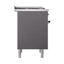 Nostalgie II 36 UP36FQNMPMGB Freestanding Dual Fuel Range with 6 Sealed Burners with Griddle Single Oven with Solid Door with Bronze knobs view 4