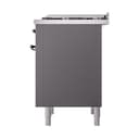Nostalgie II 36 UP36FQNMPMGB Freestanding Dual Fuel Range with 6 Sealed Burners with Griddle Single Oven with Solid Door with Bronze knobs view 5