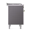 Nostalgie II 36 UP36FQNMPMGG Freestanding Dual Fuel Range with 6 Sealed Burners with Griddle Single Oven with Solid Door with Brass knobs view 4