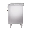 Nostalgie II 36 UP36FQNMPSSB Freestanding Dual Fuel Range with 6 Sealed Burners with Griddle Single Oven with Solid Door with Bronze knobs view 5