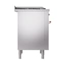 Nostalgie II 36 UP36FQNMPSSP Freestanding Dual Fuel Range with 6 Sealed Burners with Griddle Single Oven with Solid Door with Copper knobs view 4